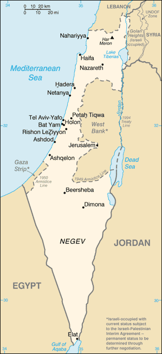 Map of Israel